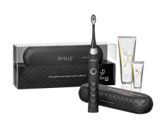 SMILLE Sonic Brush – Prémium szónikus fogkefe SANGI kónikus sörtékkel, fekete